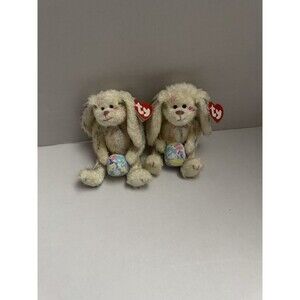Set of 2 1993 “Georgia” Easter Bunny Rabbit Ty Beanie Babies